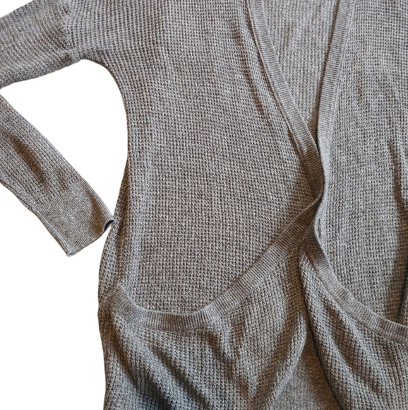 AMERICAN EAGLE Knit Gray Open Front Cardigan Size Small - Picture 4 of 5